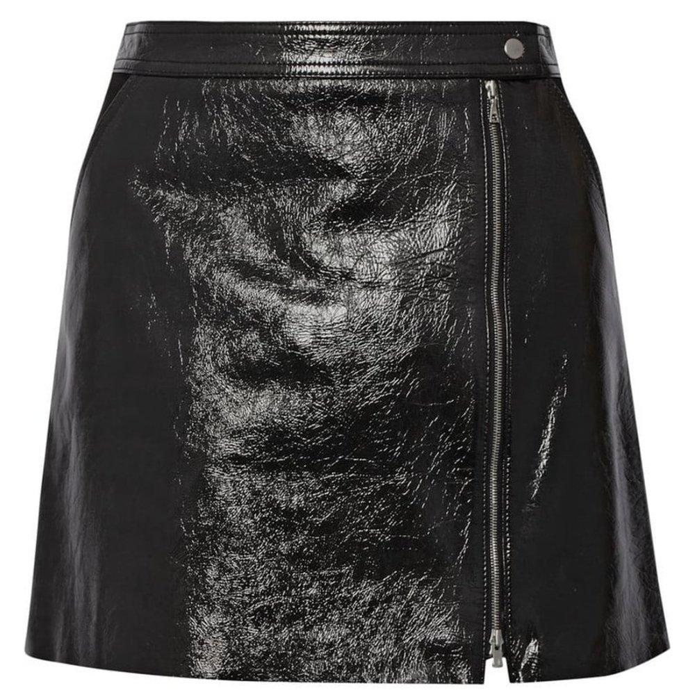 Theory Patent Mini Skirt